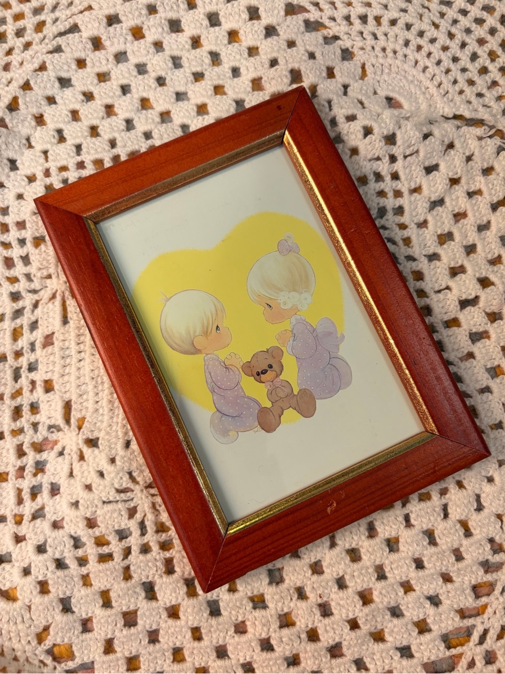 🙏🐻💛✨ Vintage Precious Moments Book Print – Children Praying ✨💛🐻🙏